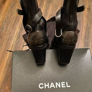 Chanel short boots black